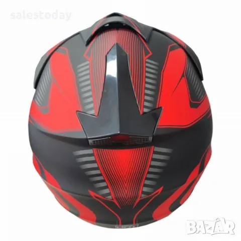 Каска мотор крос Детска Red /Blue два цвята, снимка 9 - Аксесоари и консумативи - 50011909