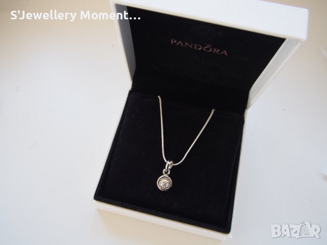 Колиета Pandora в сребърнен цвят с висулка, снимка 3 - Колиета, медальони, синджири - 40130237