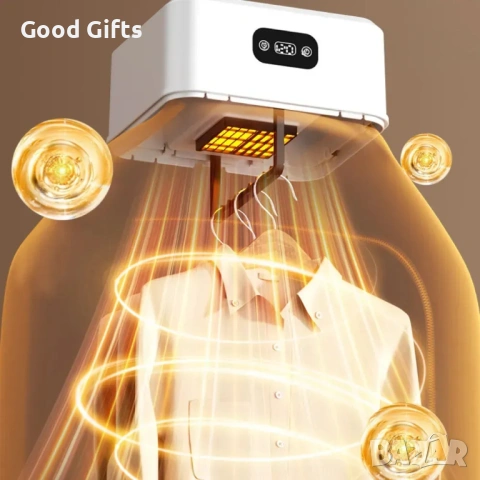 Интелигентна Електрическа Сушилня за Дрехи (500W) – Бързо Изсушаване и Нежна Грижа, снимка 7 - Сушилни - 53280685