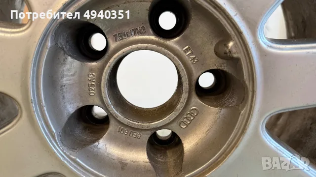 Оригинални джанти Audi 17 5x112, снимка 4 - Гуми и джанти - 56216205