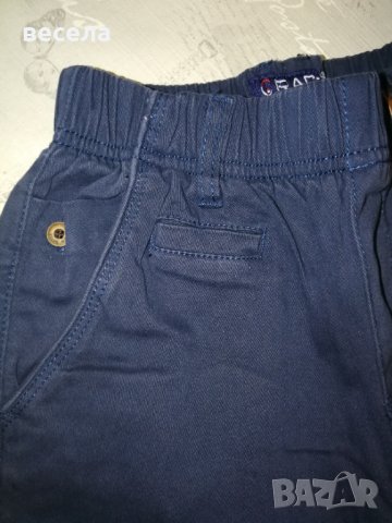 Плътни панталони за момчета, изцяло на ластик, тъмно син цвят. , снимка 3 - Детски панталони и дънки - 42610718