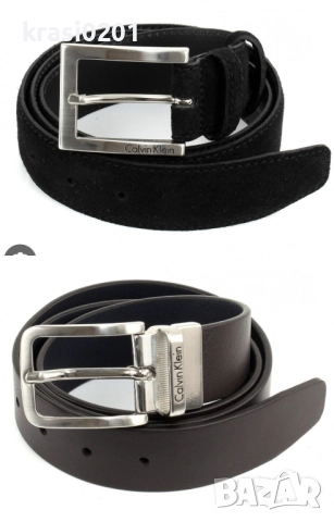 Оригинални, мъжки колани на Calvin Klein! 100% естествена кожа 