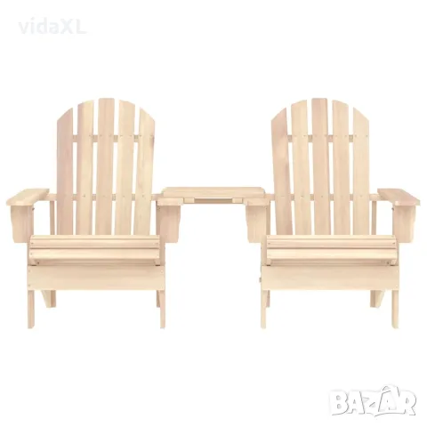 vidaXL Градински столове Адирондак с масичка за чай, чам масив（SKU: 315892）, снимка 2 - Градински мебели, декорация  - 56110111