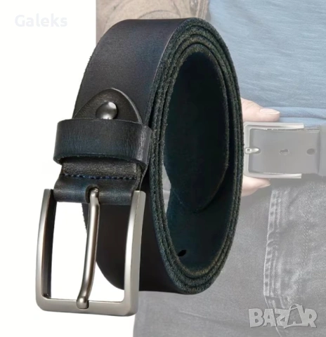 Мъжки бутикови-спортно елегантни колани DOOPAI" в Синьо* /Върхова естест. кожа!, снимка 6 - Колани - 54208922