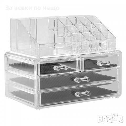 Прозрачен органайзер за гримове и бижута с 20 отделния и 4 чекмеджета, снимка 2 - Други - 39318501