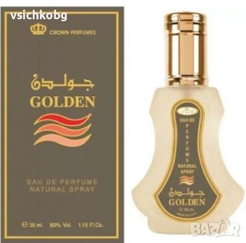 Дълготраен арабски парфюм Al Rehab Golden 35ml Аромат на дървото Оуд  (oud), кехлибар, флорални нотк, снимка 1 - Други - 39992167