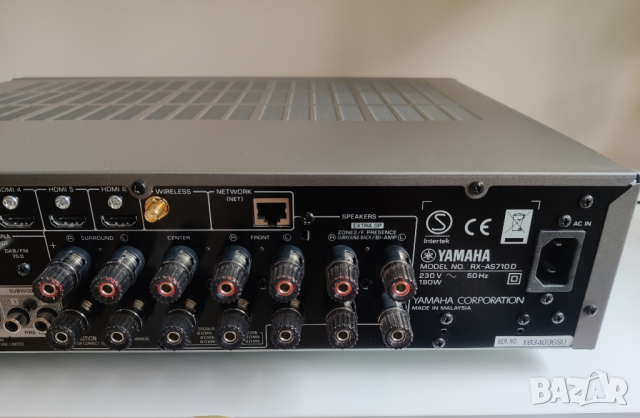 Yamaha RX-AS710 D Ресийвър/ 4K / WiFi / MusicCast / Bluetooth, снимка 3 - Ресийвъри, усилватели, смесителни пултове - 44570541
