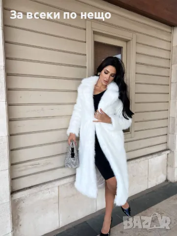 Дамско луксозно палто - 3 налични цвята Код A162, снимка 2 - Якета - 47585632