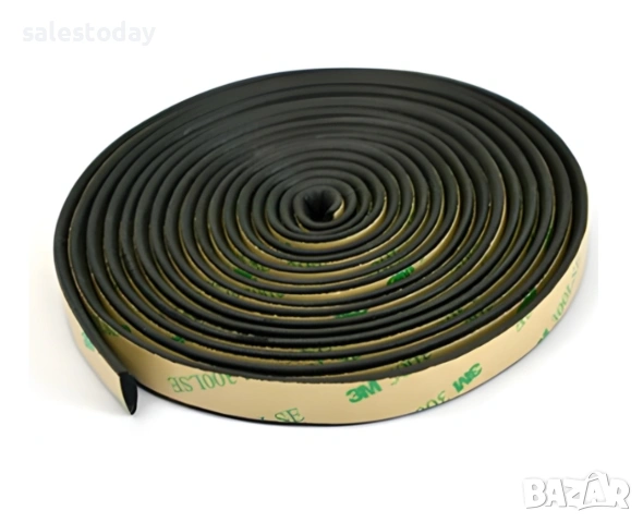 Уплътнение за кола, врати, прозорци, багажници, капаци, табла, 3мм X 15мм X 5м