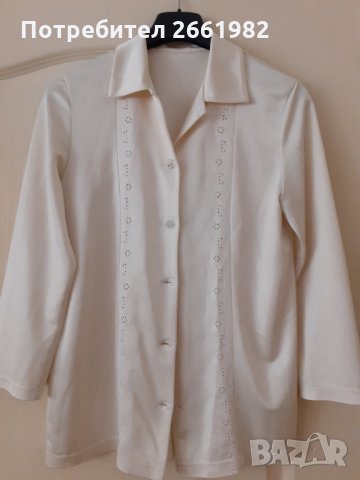 Бяла риза с бродерия, снимка 1 - Ризи - 32027097