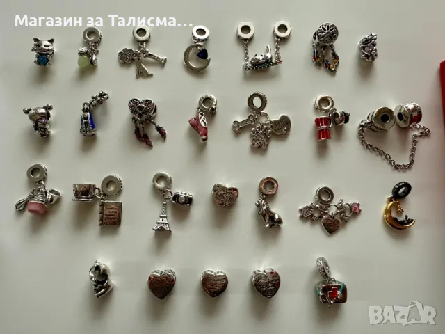 Талисмани подходящи за гривни Пандора - Посребрени от сребро 925, снимка 3 - Гривни - 49323334