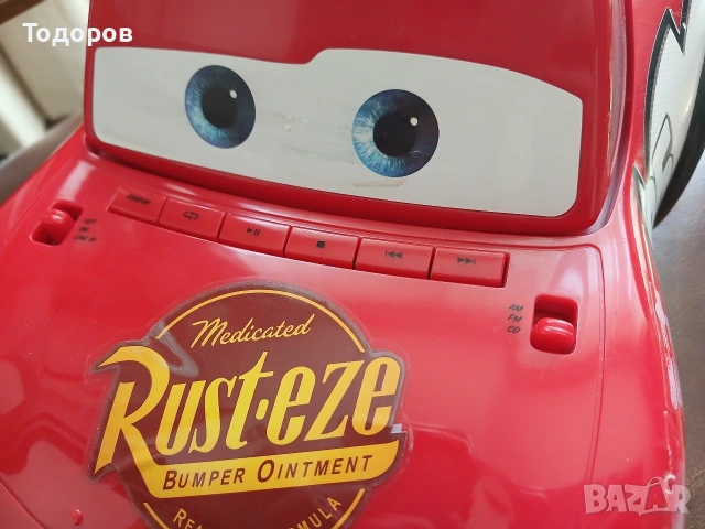 CARS 2, радио със CD Mc Queen много рядък модел компакт диск с радио, снимка 4 - Радиокасетофони, транзистори - 54352675