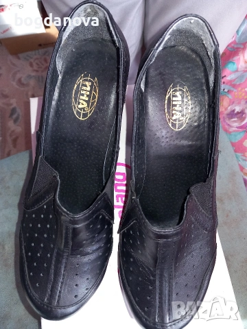 Нови български затворени обувки от естествена кожа, снимка 15 - Дамски обувки на ток - 53986189