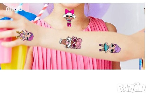 Кукли LOL L.O.L ЛОЛ Surprise Tattoo татос татуировка временна детска лист татоси татуси, снимка 4 - Други - 30849291