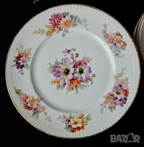 Винтидж порцеланов сервиз за хранене - Hermann Ohme, Silesia (1900–1920 г), снимка 6 - Сервизи - 53298089