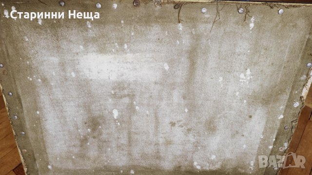 художник Стефан Марков Стара българска картина селски пейзаж 1958 год старинна картина , снимка 3 - Антикварни и старинни предмети - 42379744