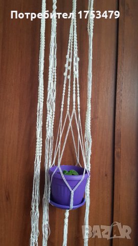 Макраме за саксия , снимка 4 - Пана - 35090851