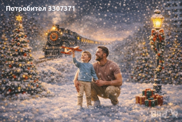 Подари КОЛЕДНА МАГИЯ на портрет, снимка 2 - Картини - 52869938