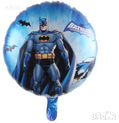 Батман кръгъл фолио фолиев балон хелий или въздух рожден ден, снимка 1 - Други - 31674178