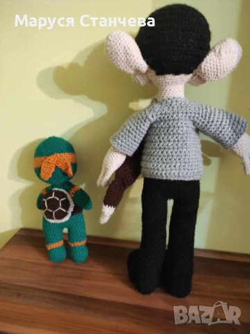Плетена кукла Мистър Бийн, снимка 2 - Кукли - 54292318