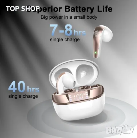 Безжични слушалки dobopo Q13, Bluetooth 5.3,вграден HD микрофон,IP7 мини водоустойчиви, снимка 6 - Слушалки, hands-free - 48472396