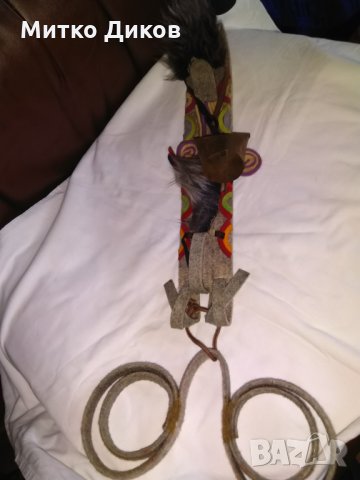 Кукерска маска с камбанка-височина 59см, снимка 12 - Декорация за дома - 29501517