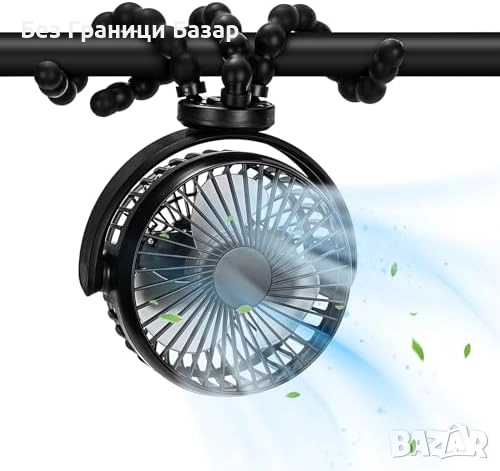 Нов Вентилатор за Бебе, Количка, Колa – 3 Скорости, Безопасен и Тих