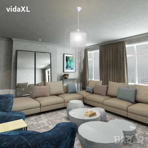 vidaXL Пендел полилей 26x70 см, снимка 4 - Полилеи - 56146310