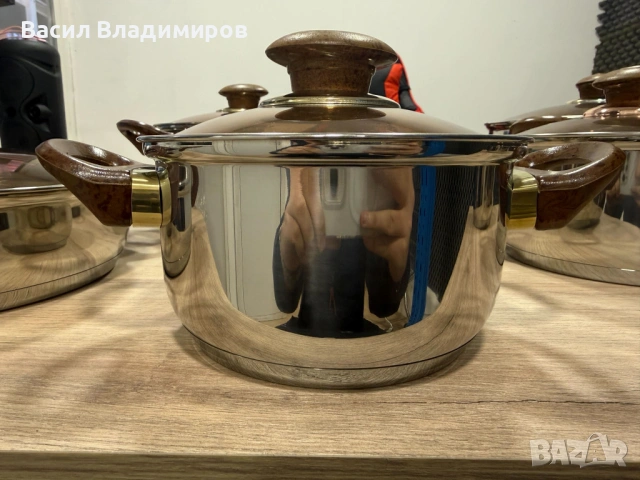 Комплект съдове за готвене от 12 части – Неръждаема стомана, равномерно нагряване и лесна поддръжка, снимка 6 - Прибори за хранене, готвене и сервиране - 53305698