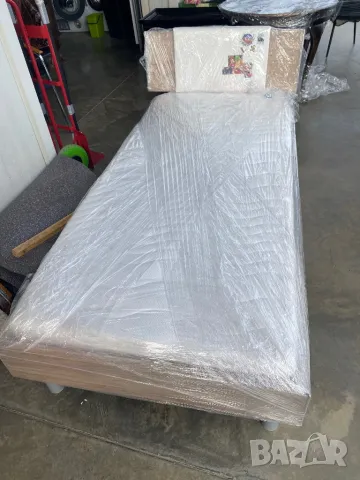 Детско единично легло с подматрачна рамка и матрак , снимка 1