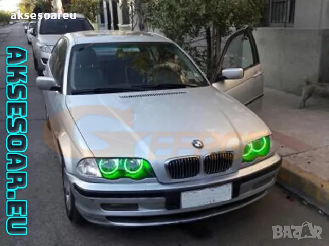 Ангелски очи многоцветни RGB LED Фарове Angel Eyes DRL за кола пръстени 4x131 mm за BMW, снимка 16 - Аксесоари и консумативи - 48040281