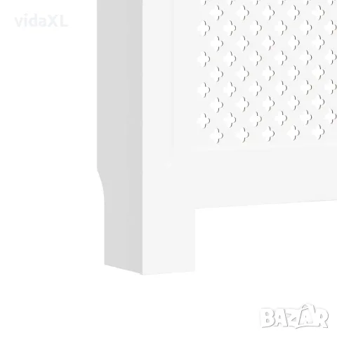 vidaXL Параван за радиатор, бял, 172x19x81,5 см, МДФ, снимка 8 - Паравани - 56146533