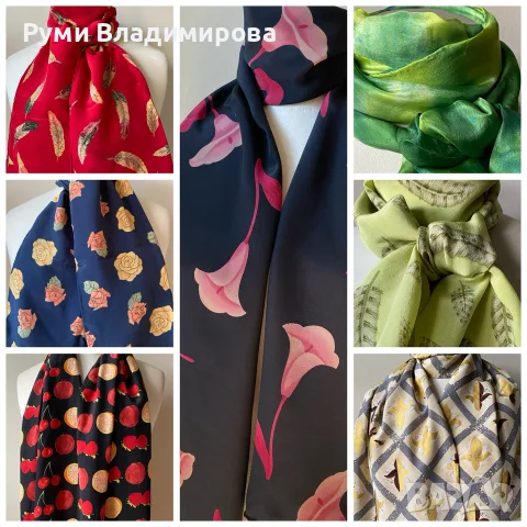 Копринен шал/ шал от 100% коприна/ различни видове