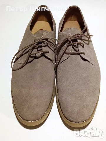 Мъжки обувки набук бежови, снимка 2 - Мокасини - 52222426