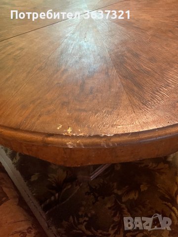 стара  маса с орехов фурнир, снимка 4 - Маси - 42188861