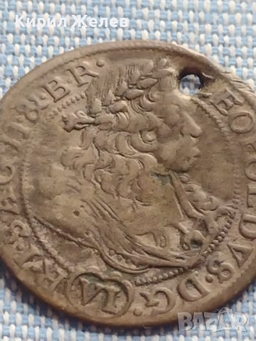 Сребърна монета 6 кройцера 1685г. Леополд първи Виена Свещена Римска Империя 13772, снимка 2 - Нумизматика и бонистика - 42899954