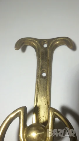 Лот 3 месингови закачалки за дрехи, снимка 7 - Закачалки - 51424834
