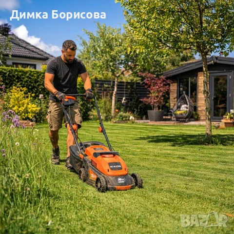 Мощна и лека електрическа градинска косачка 1000W, снимка 3 - Градинска техника - 53944558