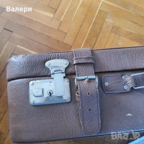 Куфар Кожен Антика Топ , снимка 3 - Антикварни и старинни предмети - 49975907