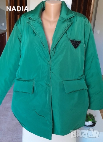 Зелено яке, снимка 2 - Якета - 52344988