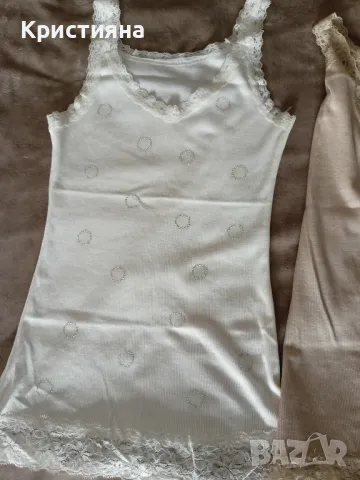 Потничета в бяло и светло-кафяво р-р С,ХС, снимка 2 - Потници - 47522722