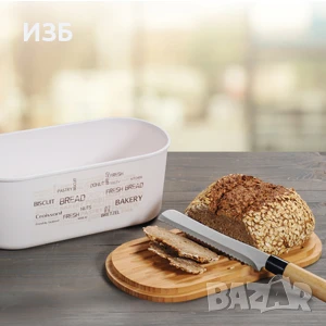 Кутия за хляб Kesper 58500, Материал: Меламин, Бамбук, Размери: Ш: 34 x В: 14 x Д: 18 см,, снимка 2 - Кутии за храна - 50632701