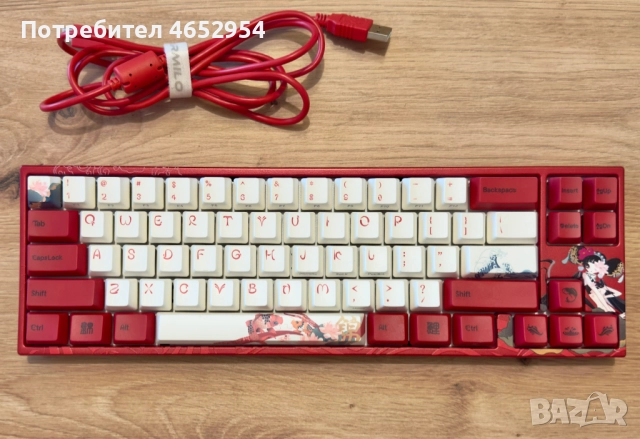 Клавиатура Ducky x Varmilo Miya Koi 65%, Cherry MX Silent Red