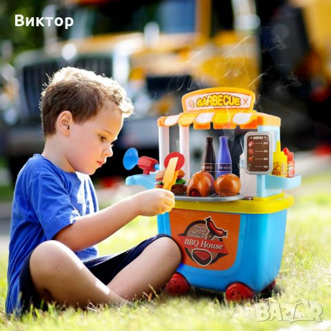 Детска количка за игра ФАСТ Фуд в комплект с аксесоари, снимка 5 - Образователни игри - 29720935