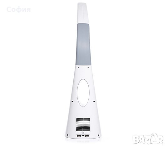 Настолна лампа с Вентилатор ULTRA BRIGHT LED, Регулируема, Бял/Черен, снимка 4 - Лед осветление - 30271834