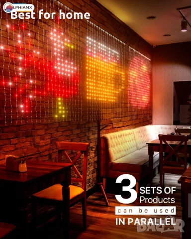Светлина завеса с Wifi 540LEDs 1.50 x 2 м - програмируема Lphianx, снимка 11 - Лед осветление - 48352107