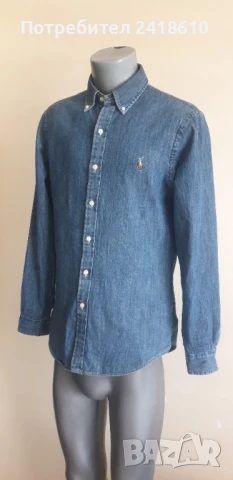 POLO Ralph Lauren Slim Fit Cotton Mens Size M ОРИГИНАЛ! Мъжка Дънкова Риза!, снимка 8 - Ризи - 51103862