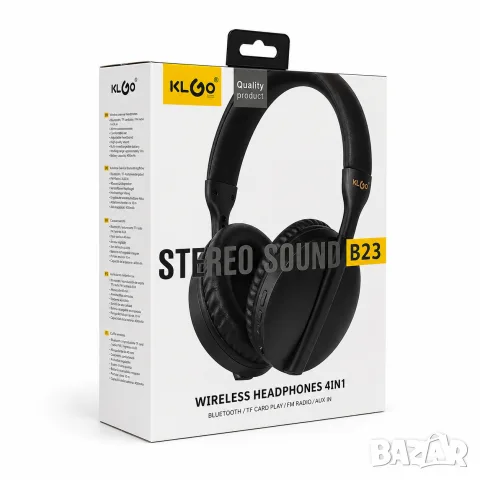 Безжични стерео слушалки 4 в 1 с Bluetooth и FM радио, снимка 5 - Аксесоари и консумативи - 55870882