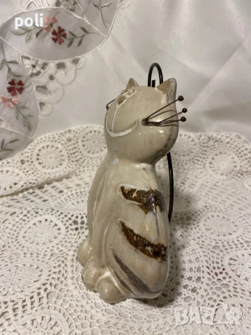 керамична статуетка котка , снимка 3 - Статуетки - 51346160