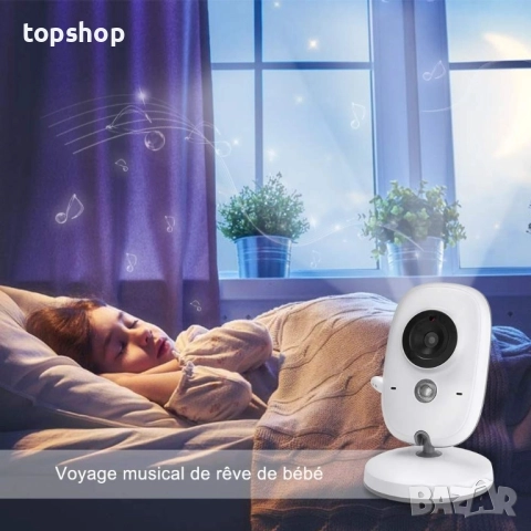 Бебешки монитор GHB, 3.2-инчов LCD цветен видео бебешки монитор, невероятна бебешка видеокамера..., снимка 5 - Бебефони - 51589019